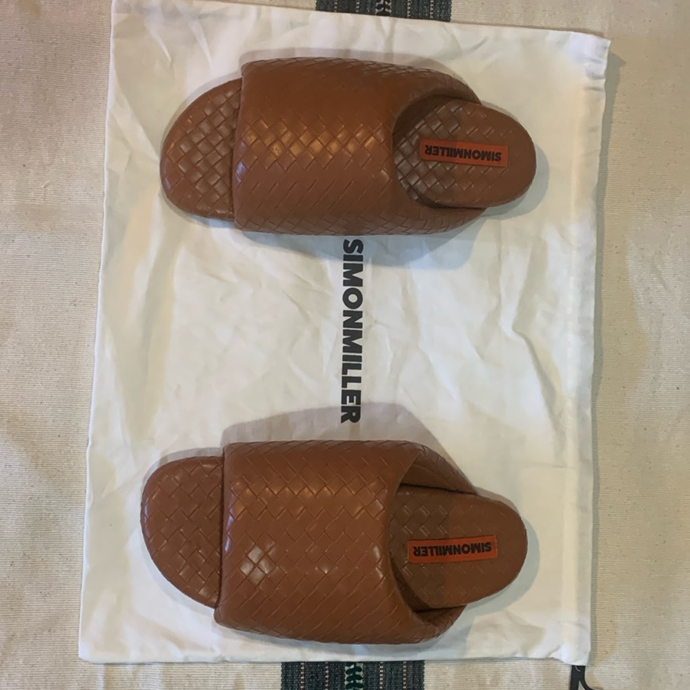 Simon Miller tan slides